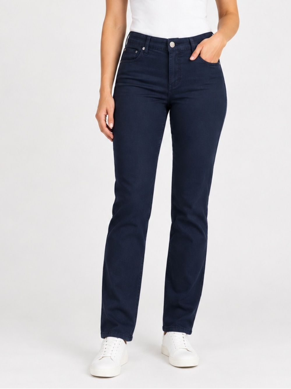 Parasuco Jeans Women’s Navy Stretch Pants Size 12 Straight Leg